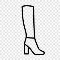 tall boots, cowboy boots, boots, knee high boots icon svg