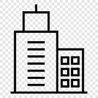 uzun boylu, skyscraper, inşaat, demir ikon svg