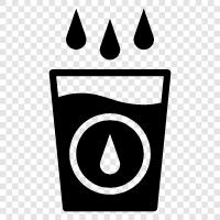 Leitungswasser, Abgefülltes Wasser, Gereinigtes Wasser, Trinkwasser symbol