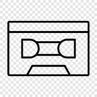 tape, audio, recording, audio cassette icon svg