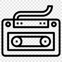 tape, audio, music, vinyl icon svg