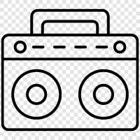 tape player, cassette, old school, tape icon svg