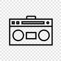 tape player, audio player, cassette, music icon svg