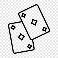 Tarot Cards, Ace of Spades, Two of Clubs, Three of icon svg