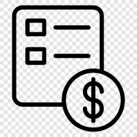 tax receipt, invoice, bill, receipt of goods icon svg