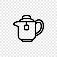 tea, cups, pot, brewing icon svg