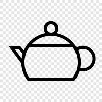 tea, pot, cups, tea bag icon svg