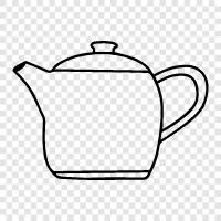 tea, pot, cups, brewing icon svg