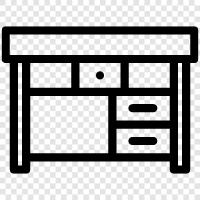 teacher workstation, educator desk, desk for teachers, classroom desk icon svg