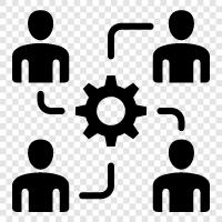 Teamaufbau, Zusammenarbeit, Kommunikation, Teamarbeit symbol