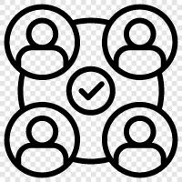 team project, team building, team coordination, team dynamics icon svg