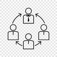 teamwork, team building, cooperation, collective intelligence icon svg