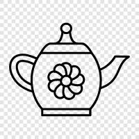 teapots, teapottery, pottery, cups icon svg