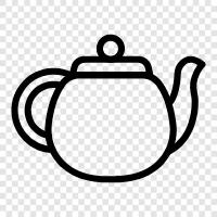 teapots, tea, hot, cold icon svg