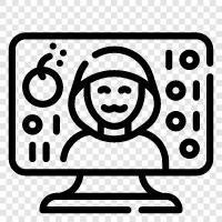 techie, computer, security, criminal icon svg