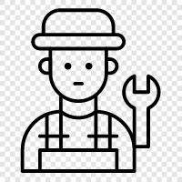 technician, mechanics, auto mechanic, repairman icon svg