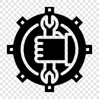 Technology, Construction, Manufacturing, Materials icon svg