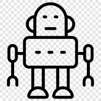 technology, artificial intelligence, robot cars, robot arms icon svg