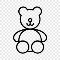 teddy, bear, toy, children icon svg