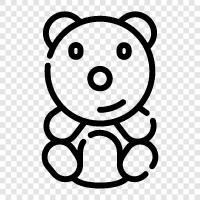 teddy bear, bear, plush toy, cuddly icon svg