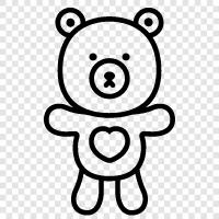 teddy bear stuffed toy, bear, soft toy, Teddy Bear icon svg