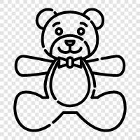 teddy bear toy, bears, stuffed animal, cuddly toy icon svg