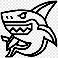 teeth, attacks, shark attack, great white shark icon svg