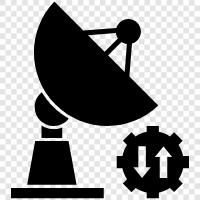 telecommunications, satellite, earth station, digital satellite icon svg