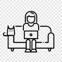 telecommuting, flexible work, remote work, telecommuting jobs icon svg