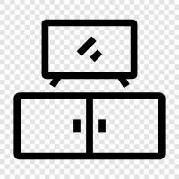 Television Cabinet, TV stand, TV unit, TV Cabinet icon svg