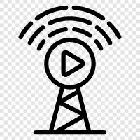 television, radio, internet, streaming icon svg