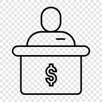 teller window, teller station, teller machine, teller stand icon svg