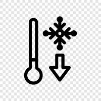 Temperatur, Quecksilber, Eis, Wasser symbol
