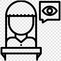 testimony, eyewitness, deposition, trial icon svg