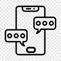 text, messaging, phone, communication icon svg