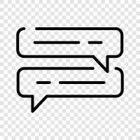 text, online, forum, discussion icon svg
