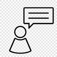 text, social media, discussion, blog icon svg