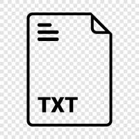 Textdatei, Textdateiformat, TXTDateiformat, ASCIITextdatei symbol