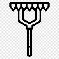 thatch rake for roof, thatch rake for roofing, thatch, thatch rake icon svg