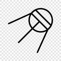 the first artificial satellite, Sputnik icon svg