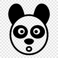 der riesige Panda, ist eine vom Aussterben bedrohte, vom Aussterben bedrohte Art, Panda symbol