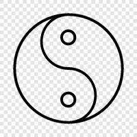 das Gegenteil von Yang, Gleichgewicht, Harmonie, Dualität symbol