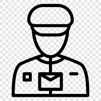 the postman, mailman, letter carrier, mail icon svg