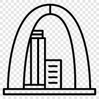 Missouri., Gateway Arch icon svg