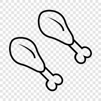 Thigh, Cue, Roast, Cook icon svg