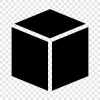 threedimensional, shape, geometry, cube icon svg