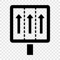 three lane road, three lane highway, three lane traffic, three lane closure icon svg