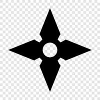 throwing stars, throwing knives, ninja stars, samurai stars icon svg