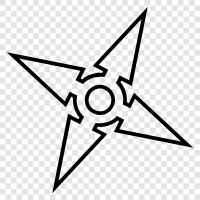 werfende Sterne, shuriken, werfende Messer, Sterne symbol