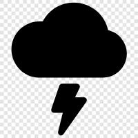 thunder, rain, storm, flash icon svg